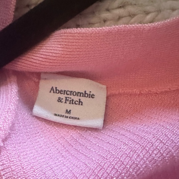 Abercrombie & Fitch Pink Ribbed Ottoman Halter Tank M - Picture 4 of 6